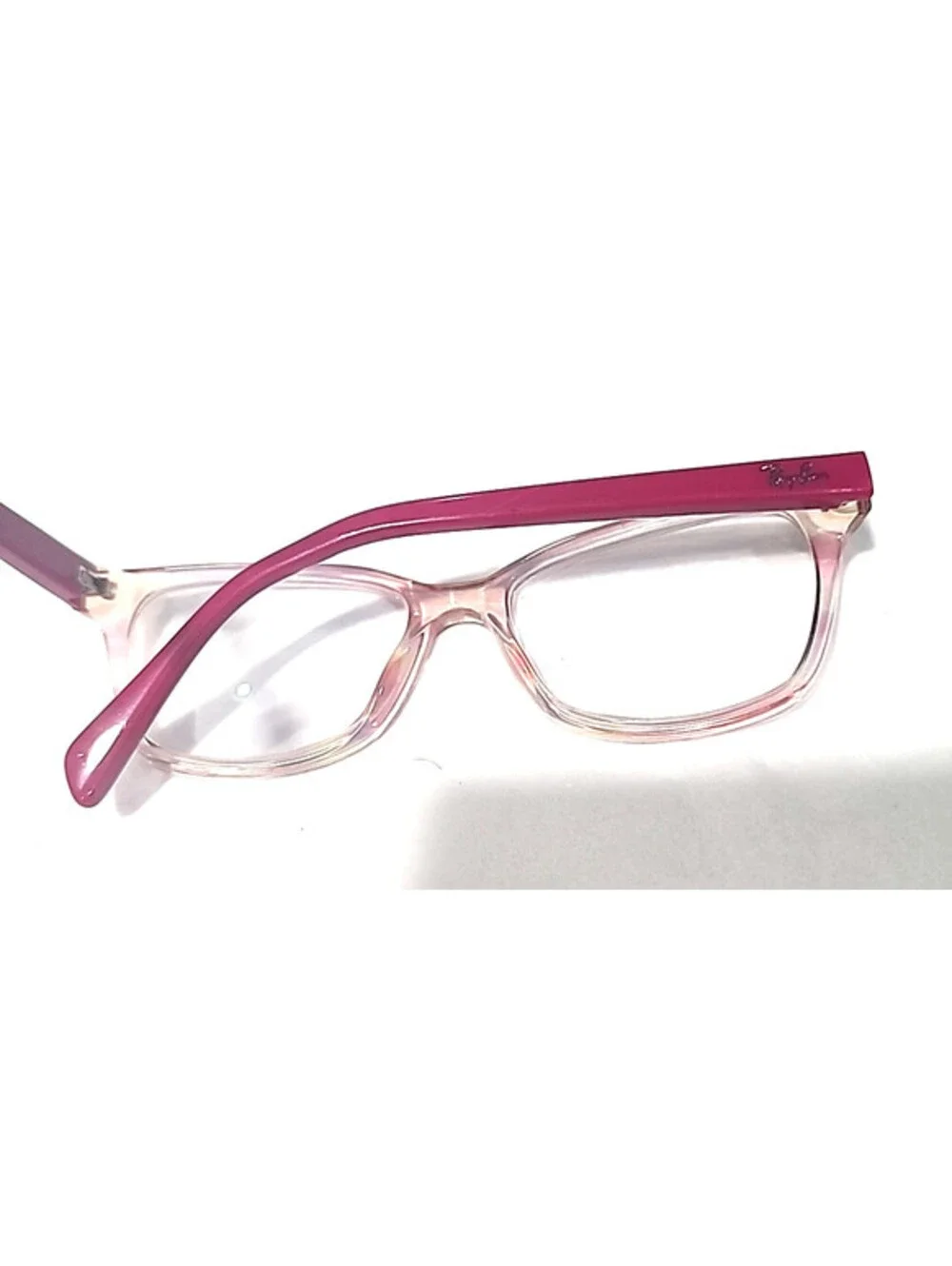 Ray Ban RB1591 3806 Girls Kids Clear Pink Eyeglasses 48-16 130
